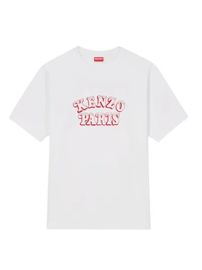 Kenzo Light Wash Short Sleeve Tight Fit In White