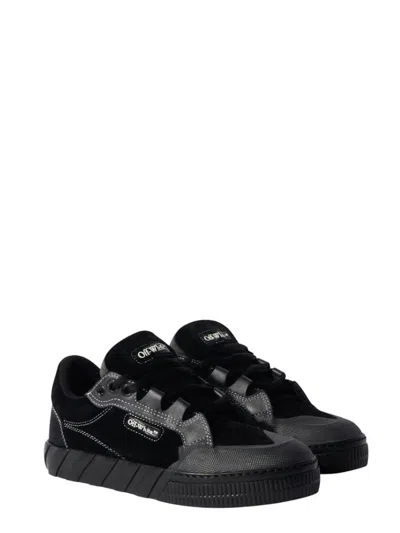 Off-white Off White Black 779 Vulcanized Leather Sneakers In Black