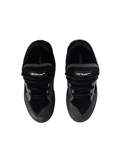 Off-white Off White Black 779 Vulcanized Leather Sneakers In Black