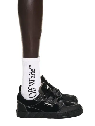 Off-white Off White Black 779 Vulcanized Leather Sneakers In Black