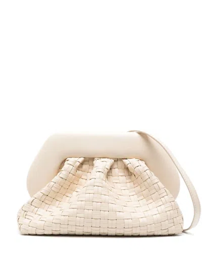 Themoirè Tia Vegan Fabric Clutch In Brown