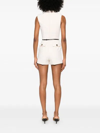 Elisabetta Franchi Tailored Jumpsuit With Decorative Buttons In Neutral