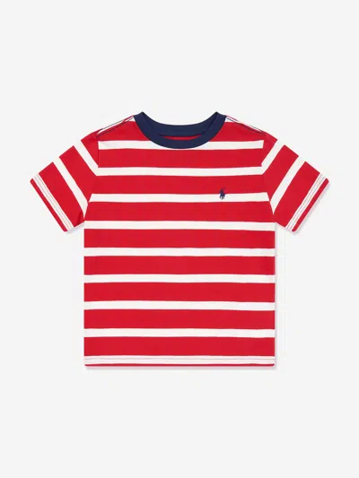Polo Ralph Lauren Striped T-shirt In Red