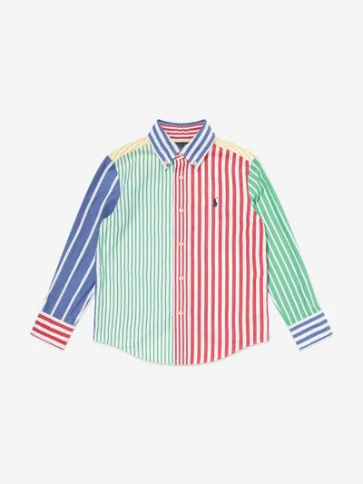 Polo Ralph Lauren Striped Cotton Poplin Fun Shirt In Multicoloured