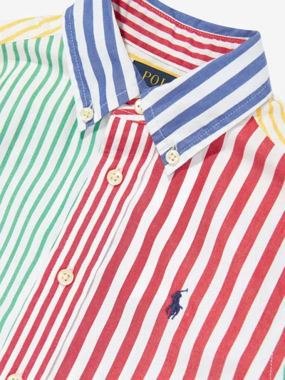 Polo Ralph Lauren Striped Cotton Poplin Fun Shirt In Multicoloured