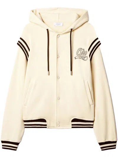 Off-white Varsity-style Hoodie In White