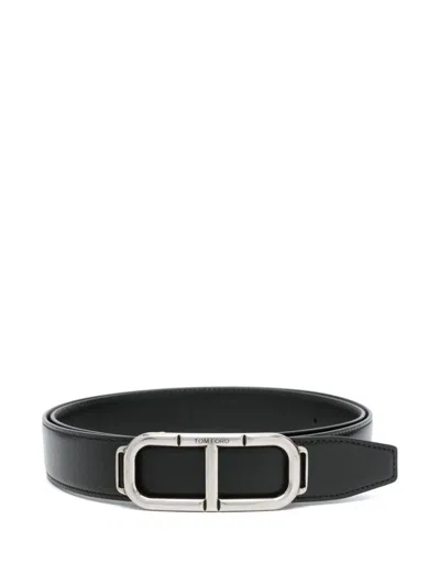 Tom Ford Stadium T Belt In Black