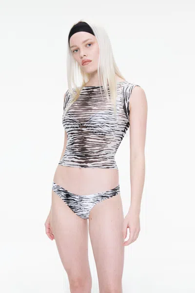 Ss25 Bambi Bikini Bottom In Zebra