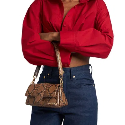 Jacquemus Le Petit Bambimou Embossed Bag In Brown