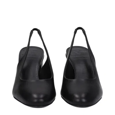 Max Mara Sandals Damiersling Women Leather Black