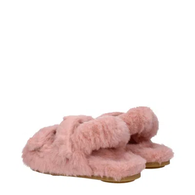Max Mara Sandals Sandyc Women's Eco Fur Pink/blush