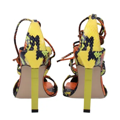 Attico Python Printed Leather Adele Sandals