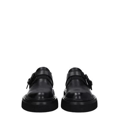 Max Mara Black Monkstrap Loafers