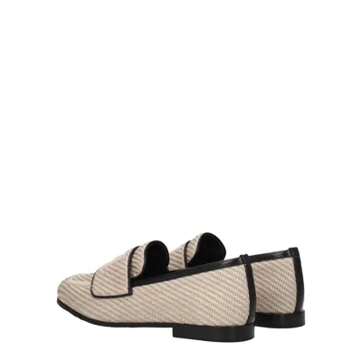 Max Mara Mocassini Lizia Woman Fabric Beige/hot Desert