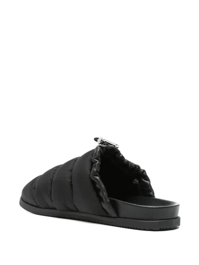 Moncler Mon Pocket Slippers In Black