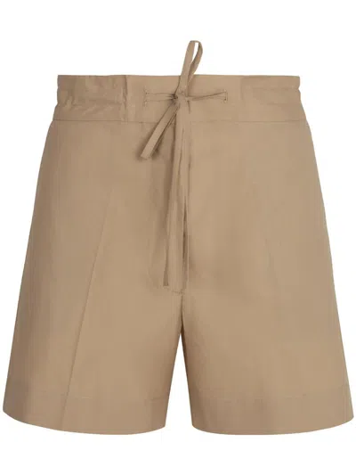 P.a.r.o.s.h . Bermuda Shorts With Drawstring Waist In Neutral