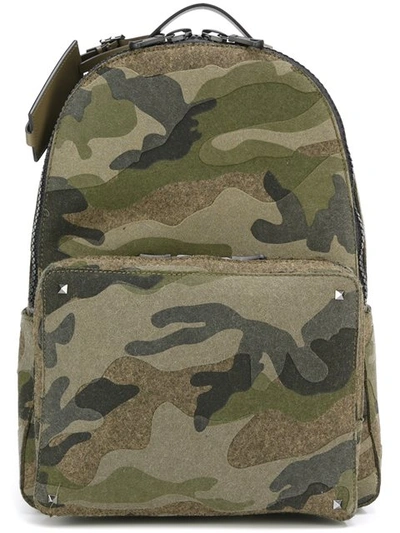 Valentino Garavani 'rockstud' Camouflage Backpack