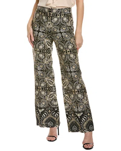 Kobi Halperin Andres Print Linen-blend Pant In Black