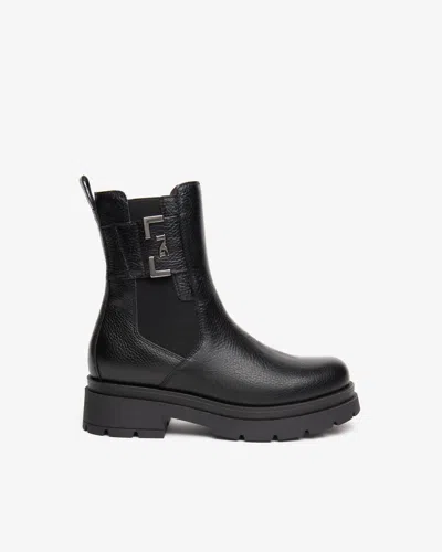 Nerogiardini Leather Buckle Chelsea Boots In Multi