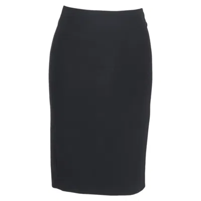 Theory Pencil Skirt In Black Wool In Black