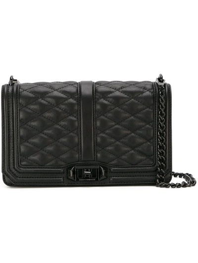 Rebecca Minkoff Love Jumbo Quilted Leather Crossbody Bag In Black