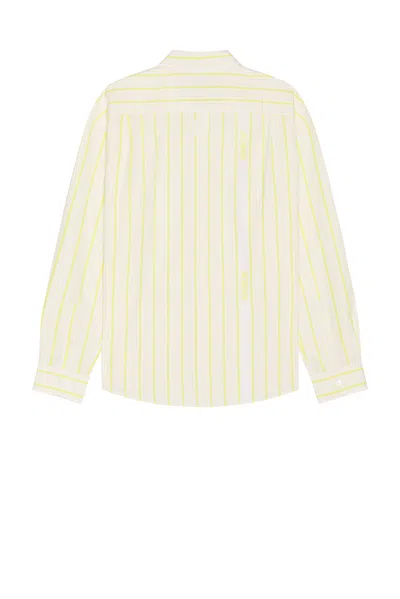 Jacquemus Striped Collared Long-sleeve Shirt In Jacquard Business Big Log