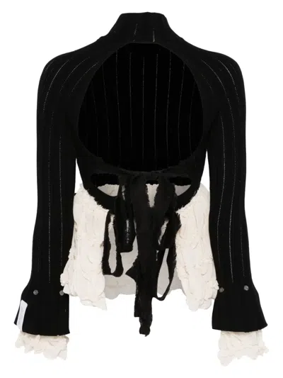 Rokh Open-back Top In Black