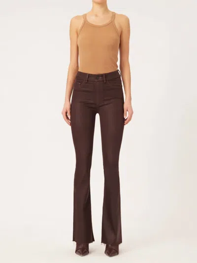 Dl1961 - Women's Bridget Coated Bootcut Jean In Dark Mocha In Multi