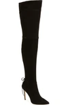 Pour La Victoire Women's Caterina Suede Over-the-knee Boots In Black Suede