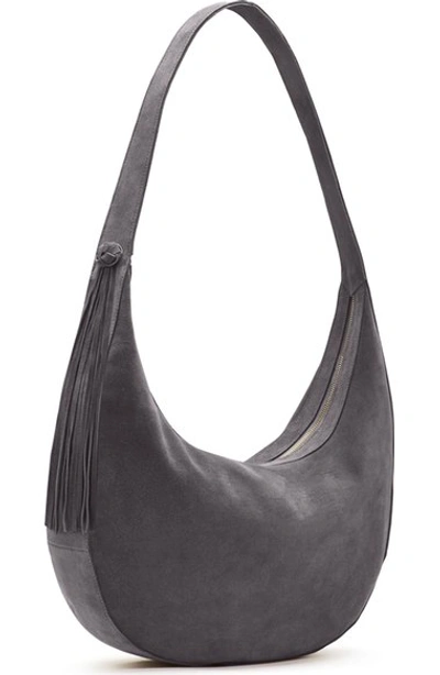 Elizabeth And James 'large Zoe' Suede Hobo Bag In Putty