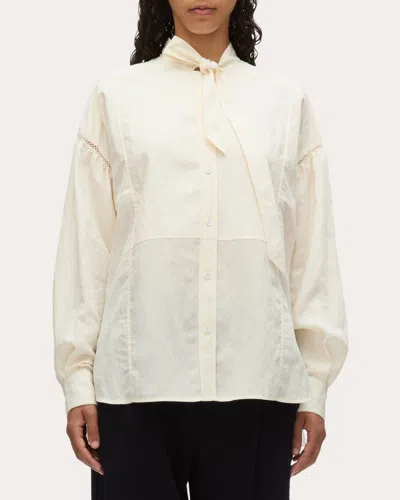 3.1 Phillip Lim Tie Neck Blouse In White