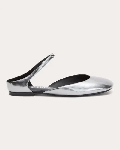 3.1 Phillip Lim Mary Jane Ballerina In Silver