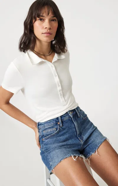Mavi Rosie Boyfriend Shorts In Dark 90's In Dark Blue