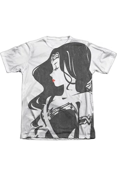 Justice League Movie Wonder Woman Profile Adult Poly/cotton Short Sleeve Tee / T-shirt In White