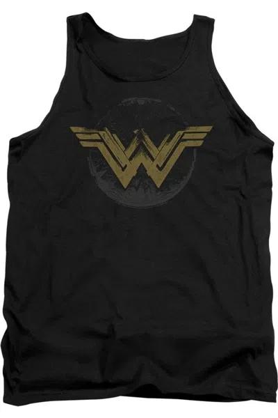 Wonder Woman Movie Distressed Logo Adult Tank Top In Black