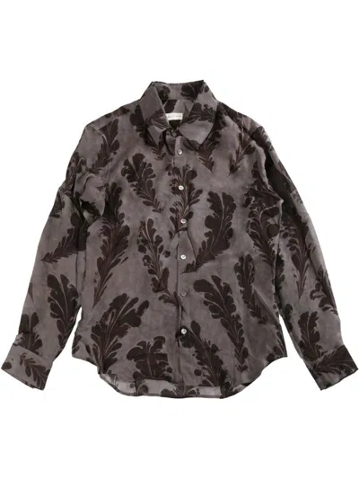Dries Van Noten Celdon M.w. Shirt In Grey