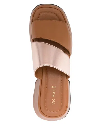 Vic Matie Open-toe High-heeled Sandals In Brown