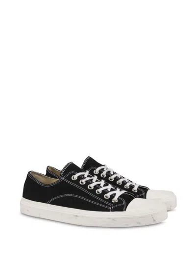 Moschino Sneakers In Canvas Edge In Black