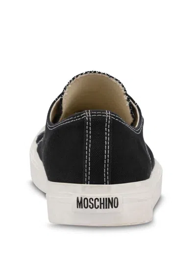 Moschino Sneakers In Canvas Edge In Black