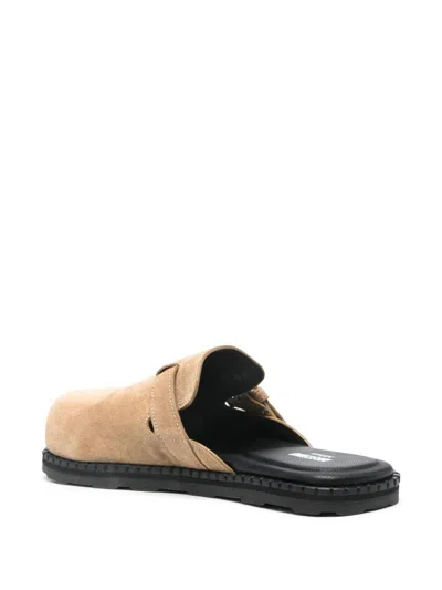 Moschino Mules In Beige