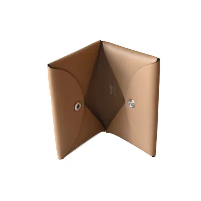 Pre-owned Hermes Calvi Duo Swift Jockey Card Holder Chai