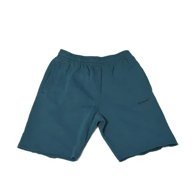 Off-white Diag Helvetica Shorts Green