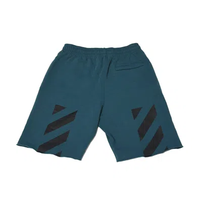 Off-white Diag Helvetica Shorts Green