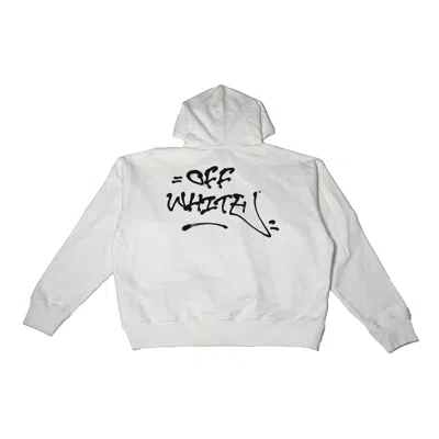 Off-white Neen Graffiti Skater Hoodie White Orange In M