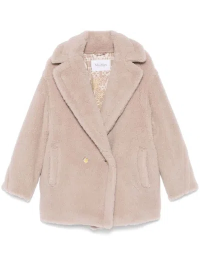 Max Mara Women Short Teddy Bea Icon Coat In Brown