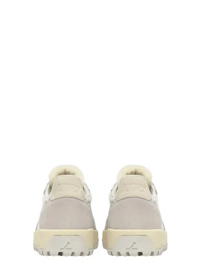 Autry Marshmallow And White Mesh And Suede Wildpace Low Sneakers In White