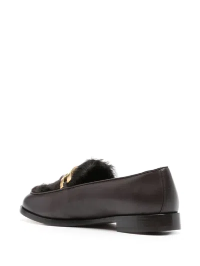 Aquazzura 10mm Brandi Leather Loafers In Brown