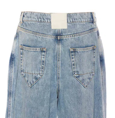 Lanvin Blue Wide-leg Cuffed Jeans In Blue