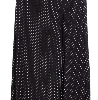 Mar De Margaritas Polka-dot Maxi Skirt In Black