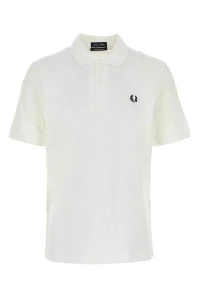 Fred Perry Laurel Wreath-embroidered Polo Shirt In White